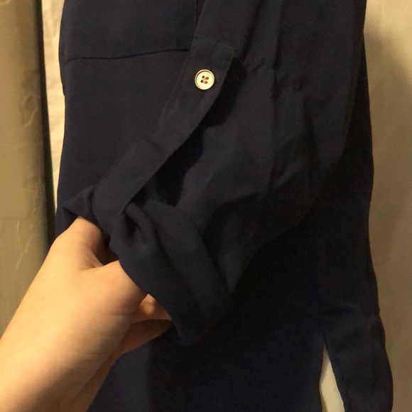 MK Sheer V-Neck Blouse - Picture 3 of 10